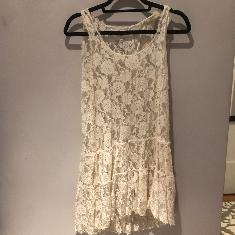 Lace free people one dress/cover up